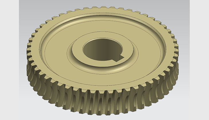 Reconstructed gear housing CAD model